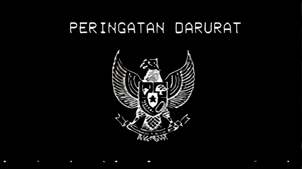Foto peringatan darurat garuda hitam sebagai unjuk protes masyarakat kepada pemerintah oleh Suara.com